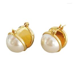 Boucles d'oreilles classiques Beautif Vintage rond doré blanc perle boule de fête oreille goutte livraison bijoux Dhwsi