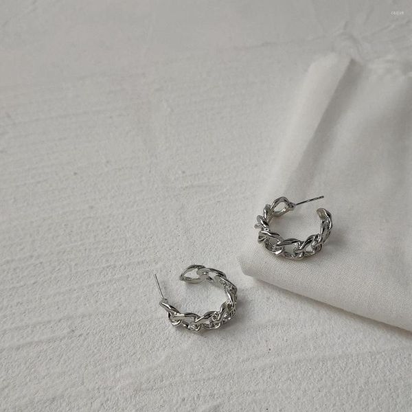 Pendientes coloridos L S925 de aleación de plata esterlina con forma de cadena, Color para mujer, joyería de moda para chica, regalo de Navidad