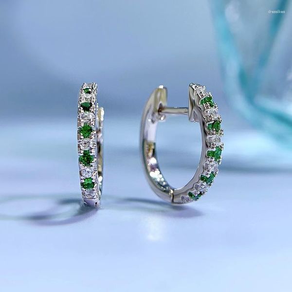 Boucles d'oreilles Cosya CARBON DIAMOND STERLING Silver Drop Green Bleu rouge pour femmes Luxury Fashion Fine Bijoux