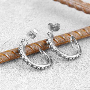 Stud -oorbellen Creatieve Noordse roestvrijstalen straatstaart Snake Vintage Viking Fashion Teen Amulet Jewelry Studs Punk Locomotive Gift