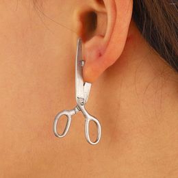 Boucles d'oreilles étalon créatives rétro ciseaux en forme d'oreille en alliage doré en alliage électroplate de niche accessoires en gros