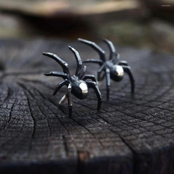 Pendientes de tuerca creativos de araña para mujer, Piercing Retro llamativo, accesorios de Metal para niñas, regalos de joyería personalizados