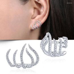 Boucles d'oreilles Creative Zircon Crown Earclip Engagement pour femmes Bijoux de mariage Accessoires Accessoires Party Party Giftary