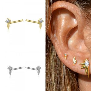 Boucles d'Oreilles CRMYA Argent Plaqué Or Pour Femmes Cubique Zircone Insolite Piercing Oreille Anneaux Petite Boucle D'oreille Filles Bijoux En Gros