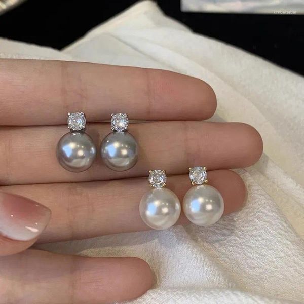 Pendientes de tuerca con perlas de cristal, estilo japonés y coreano, moda personalizada para mujeres y niñas, accesorios de boda de viaje 2024