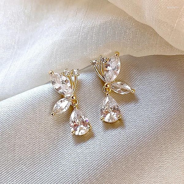 Boucles d'oreilles Crystal Femmes Luxury Oreille Strads Butterfly Rignestone Piercing Girl Girl Fashion Party Bijoux