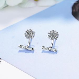 Stud -oorbellen kubieke zirconia voor vrouwen Koreaanse persoonlijkheid Chinese meisjes eenvoudige licht luxe mode sieraden geschenken