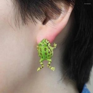 Boucles d'oreilles à Clip en forme de grenouille, dessin animé coloré, Kpop Egirl, Animal, faux Piercing, pour femmes et hommes, bijoux