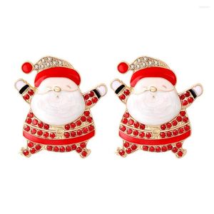 Boucles d'Oreilles Mignon Cristal Santa Gnome Goujons Stocking Stuffer Noël Claus Rouge Bijoux De Noël Cadeau De Fête Ear01