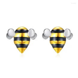 Boucles d'oreilles mignonnes époxy sweet petite abeille couleurs pour les femmes