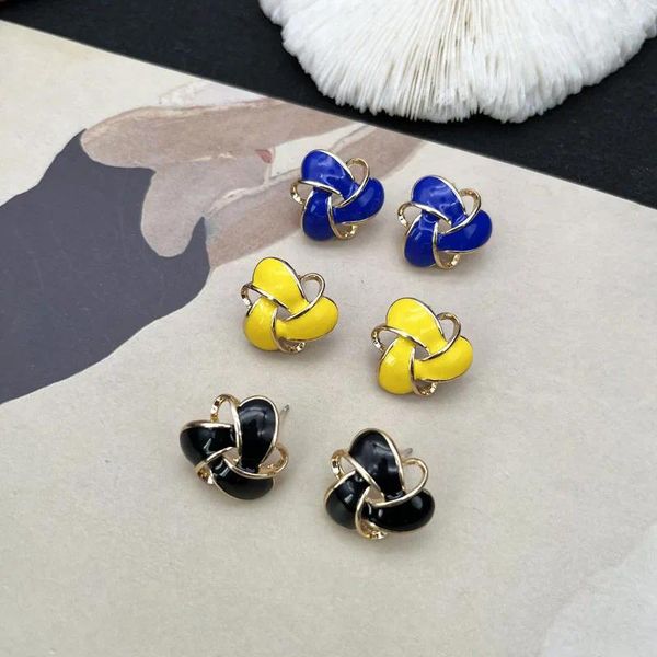 Boucles d'oreilles mignonnes à la mode, noir, jaune, bleu, doux, cadeaux pour femmes et filles