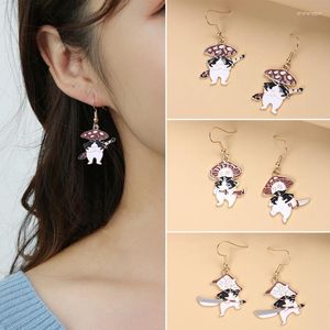 Stud Oorbellen Leuke Mode Paddestoel Samurai Hangers Cartoon Sieraden Dames Cloud Drop Kindercadeau Accessoires Groothandel