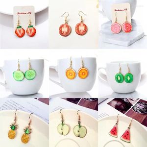 Stud Oorbellen Schattig Fruit Acryl Aardbei Tomaat Oranje Watermeloen Kiwi Appel Ananas Sierlijk Cadeau Voor Vrouwen Meisjes