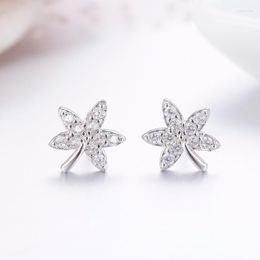 Pendientes de tuerca bonitos pequeños de Plata de Ley 925 CZ para mujeres niñas niños Babay Piercing joyería Orecchini Aros Arete