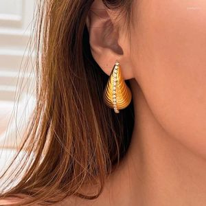 Boucles d'oreilles en acier inoxydable pour femmes, bijoux de déclaration, pavé de pierre Cz, goutte d'eau, élégant et minimaliste