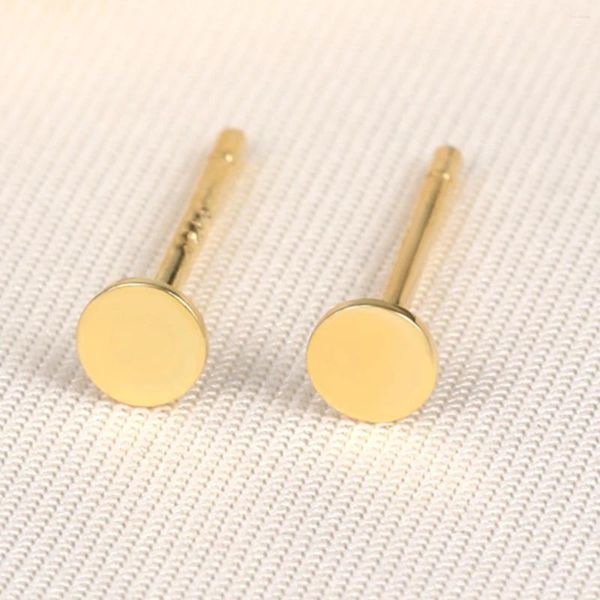 Boucles d'oreilles à clous en acier inoxydable, petit cercle délicat et Simple pour femmes et filles, bijoux esthétiques géométriques ronds