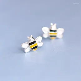 Boucles d'oreilles marguerites Design pur 925 bijoux en argent Sterling belle abeilles déclaration pour les femmes Pendientes Brincos
