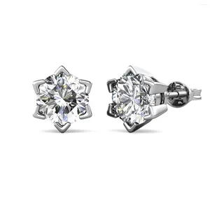 Stud Earrings Daisini Innovative Lab Grown 1 Carat Diamond 925 Sterling Silver Minimalistisch Solitaire Moissanite voor vrouwen