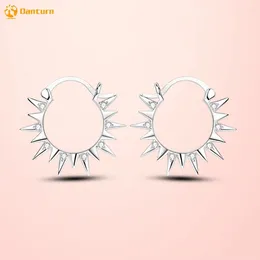 Boucles d'oreilles danturn 925 argent sterling scintillant du soleil solaire en zircone cubique