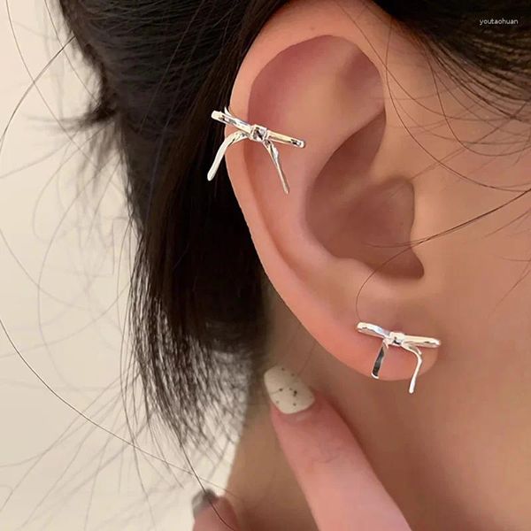 Boucles d'oreilles étalon délicat mignon nouette simple petite boucle d'oreille de boucle sans piercings faux cartilage pour femmes bijoux de mode