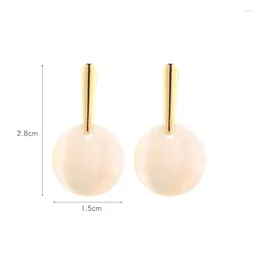 Boucles d'oreilles Stud Design Natural Sea Sea Earge Earned Acier inoxydable pour la fête élégante Femme Bijoux