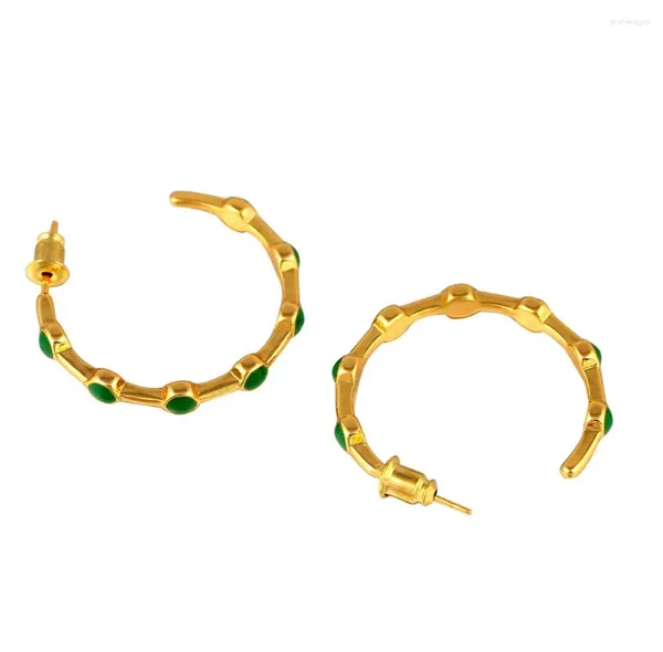 Boucles d'oreilles à tige goutte à goutte en forme de nid d'abeille, grand cerceau