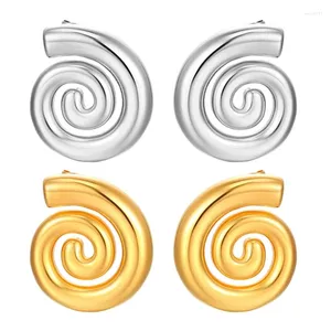 Stud -oorbellen e0bf spiralen metaal onregelmatige earring unisex oorringen ornament