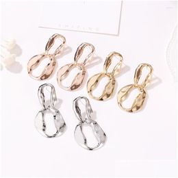 Stud -oorbellen oorbel vrouwen geometrisch voor vrouw mode holle dames sieraden meisjes sier kleur feest trendy metal pendientes dhgarden dh3ww