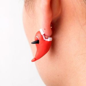 Boucles d'oreilles Boucles d'oreillesPAIAI 30 pâte polymère mignon petit diable rouge pour femmes bijoux de mode 3D Animal Piercing boucle d'oreille filles enfants cadeau