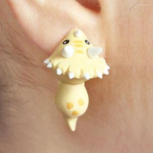 Stud Oorbellen OorbellenPAIAI 30 Polymeer Klei Leuk Geel Voor Vrouwen Meisjes Mode-sieraden 3d Kawaii Dier Cadeau