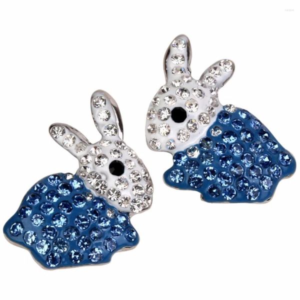 Pendientes de tuerca con orejas de cristal, accesorios de disfraz para fiesta de Pascua, regalos, joyería de moda para mujeres, adolescentes, niñas, niños, mamá EC08