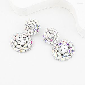 Pendientes de tuerca EASYA, abalorio de lujo para mujer, joyería Y2k, cristal Kawaii, Anime, decoración Vintage, gótico, bonito