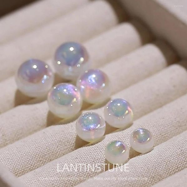 Boucles d'oreilles élégantes Couleur de bonbons perles simulées brillantes pour femmes exquises jeunes filles fantastiques bijoux de fête sucrée N592