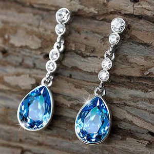 Pendientes de tuerca temperamento elegante gota de agua estilo largo romántico joyería de manifiesto geométrico de moda para mujer