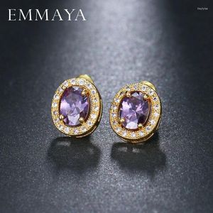 Boucles d'oreilles étalon Emmaya Fahsion mignon couleur violette cz pour femmes enfants filles bijoux bijoux aros aretes