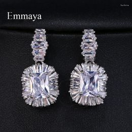 Stud Oorbellen EMMAYA Zirkonia Luxe Zirconia Sieraden 4 Kleuren Grote Fonkelende Grote Zirkoon Kristal Voor Meisjes Bruiloft