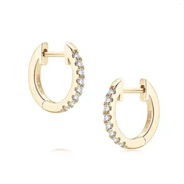 Boucles d'oreilles EMO-266 Lefei mode à la mode classique Moissanite diamant-ensemble cercle pour les femmes Menta S925 bijoux de fête en argent Sterling