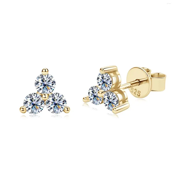 Boucles d'oreilles EMO-272 Lefei mode classique Moissanite luxe Fine 3 trèfle pour les femmes 925 argent fête charme bijoux cadeau accessoires