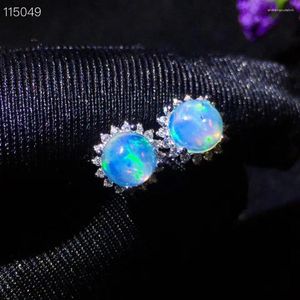 Stud oorbellen verloving cadeau luxe opaal Natural and Real Earring 925 Sterling zilveren fijne sieraden opalearring