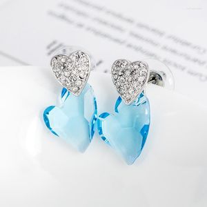 Oorknopjes ER-00072 Koreaanse Kristallen Huwelijkscadeau Hart Oorbellen Mode-sieraden 2023 Items Vrouwen Groothandel In Bulk