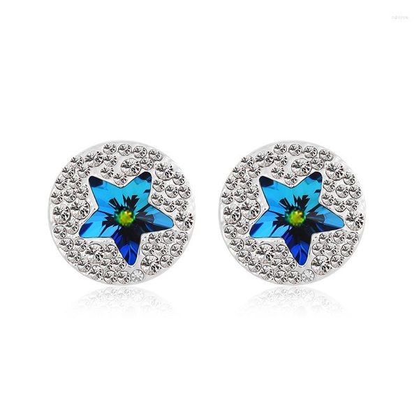 Boucles d'oreilles à clous, bijoux coréens, étoile plaquée argent, accessoires pour femmes, articles en 1 Dollar, cadeau de saint valentin, ER-00162