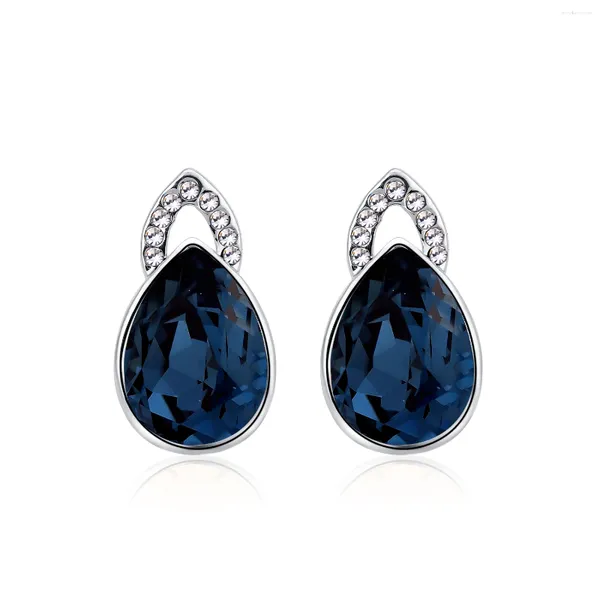 Boucles d'oreilles en cristal coréen pour femmes, cadeau de mariage, goutte d'eau, bijoux à la mode, articles ER-00181, vente en gros en vrac, 2024