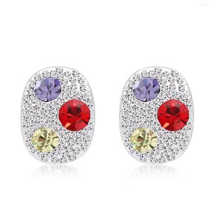 Boucles d'oreilles ER-00217, accessoires en cristal autrichien pour femmes, plaqué argent, goutte de champignon coréen, vente en gros, cadeau de mariage