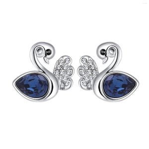 Pendientes de tuerca ER-00389 cristal austriaco plateado Animal para mujeres productos de tendencia 2023 regalos del Día de San Valentín