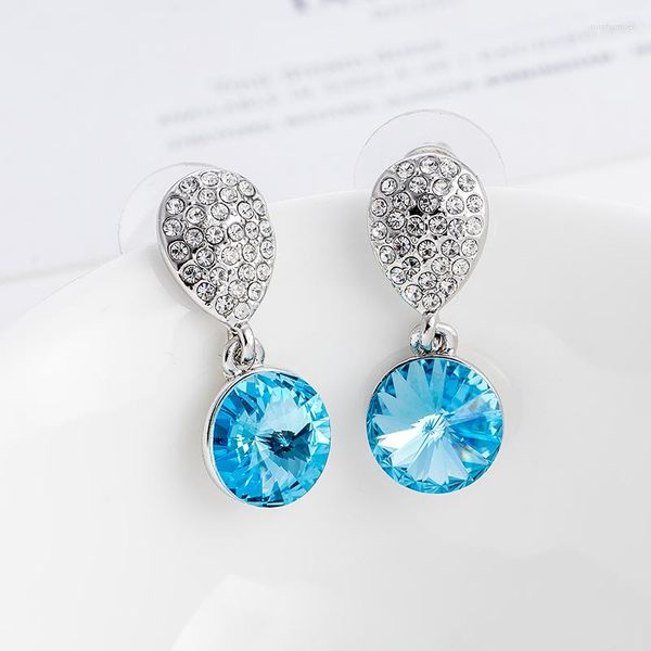 Boucles d'oreilles ER-00565 mode coréenne bijoux en cristal cadeau d'anniversaire de luxe pour les femmes 2023 articles en gros avec