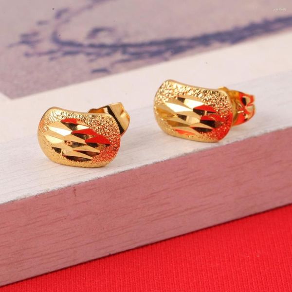 Pendientes etíopes para mujer, niña, bebé, joyería de color oro de 22 quilates, precio de fábrica