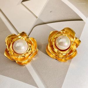 Pendientes de semental Europa y América Vintage para mujeres Regalo de joyería de moda de perlas de alta calidad MS