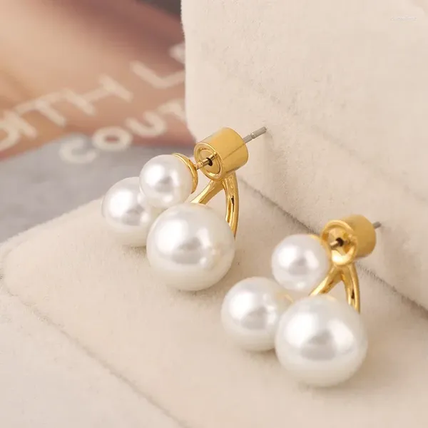 Boucles d'oreilles en perles blanches, bijoux à la mode, vente en gros, Europe et états-unis