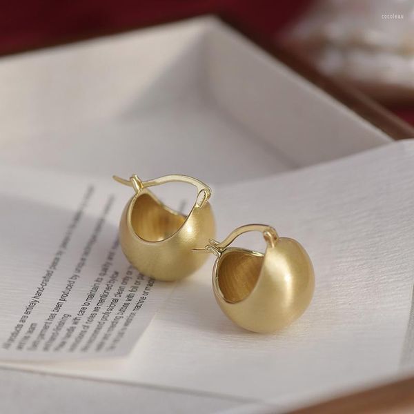 Boucles d'oreilles Mode européenne et américaine rétro simple fil de métal dessin boule boucle d'oreille cadeau banquet mariage femmes bijoux 2023
