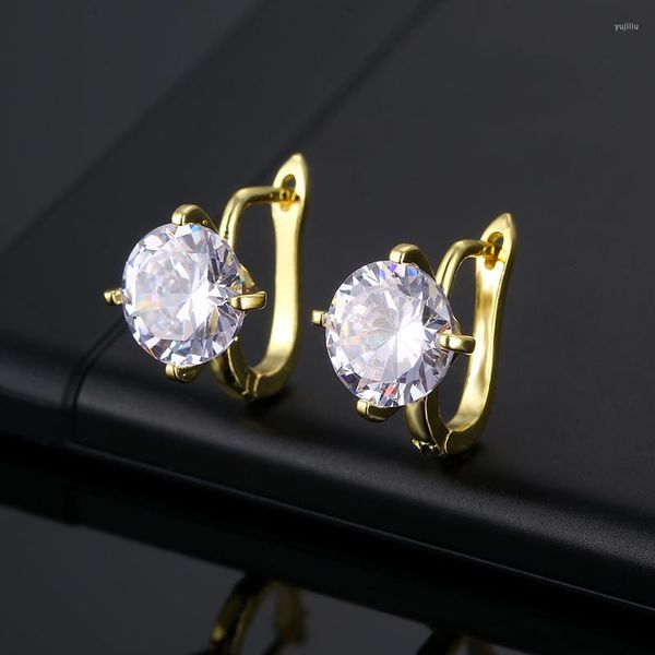 Boucles d'oreilles à tige mode européenne et américaine classique Simple Baroque Zircon affaires Banquet cadeau femmes bijoux 2023